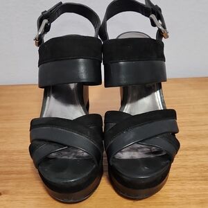 Coach Black Platform Sandals